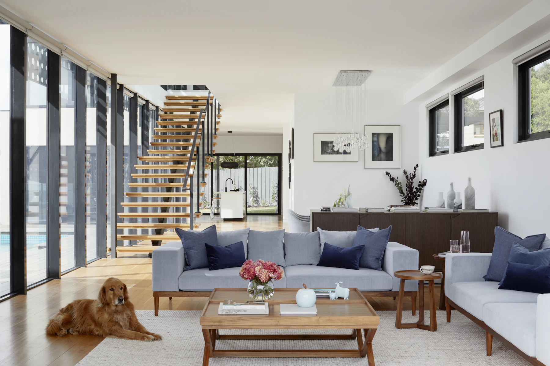 Quiet contemporary interior with neutral finishes